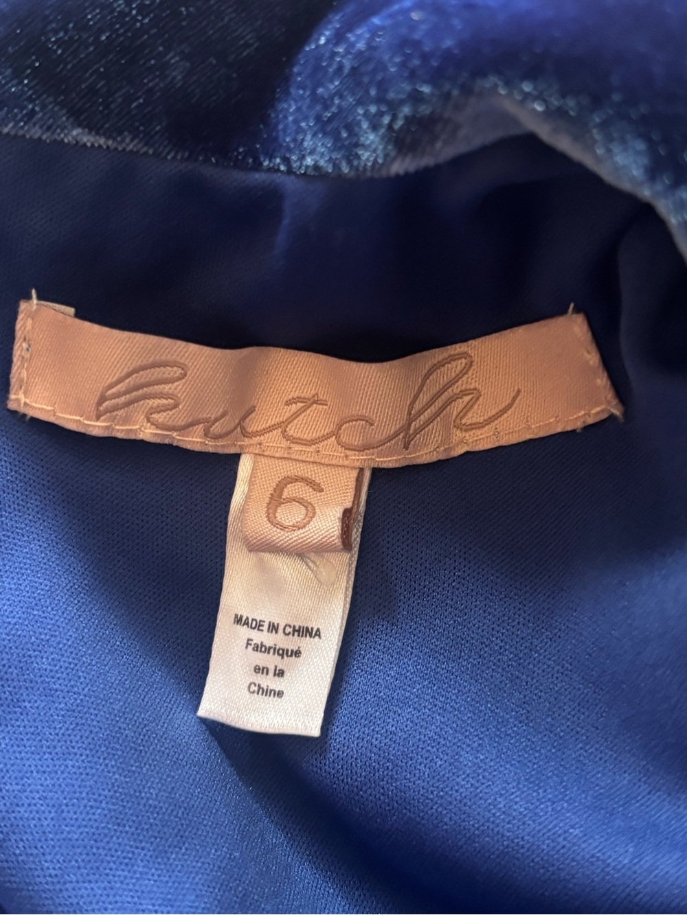 Hutch Blue Velvet Suit Jumpsuit Size 6 - Picture 7 of 7